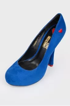 Blue high heels