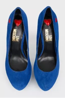 Blue high heels