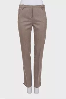 Brown wool trousers