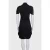 Black dress with a ribbed hem