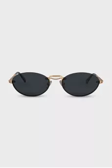 Oval sunglasses with full tint