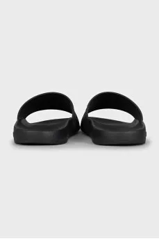 Black rubber flip-flops