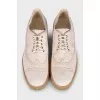 Leather derby shoes with gold soles