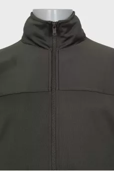 Men's zip-up hoodie with logo on the sleeve