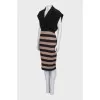 Fitted striped dress with tag