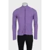 Men's purple zip-up jumper
