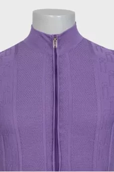 Men's purple zip-up jumper