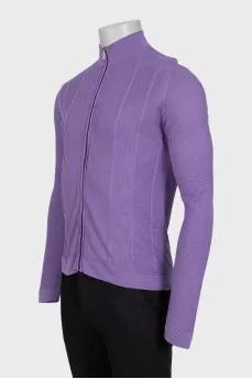 Men's purple zip-up jumper