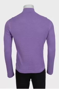 Men's purple zip-up jumper