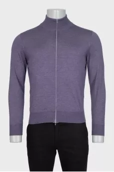 Men's cashmere and silk cardigan