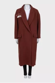 Red wool coat