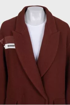 Red wool coat