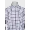 Men's straight-cut shirt with a plaid print