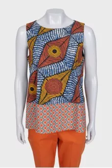 Orange printed suit