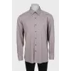 Men's straight-cut button-down shirt