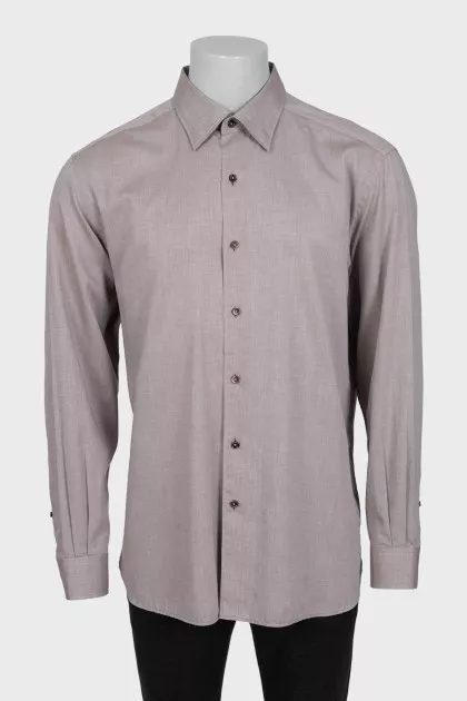 Men's straight-cut button-down shirt