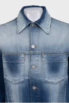 Blue denim button-up jacket