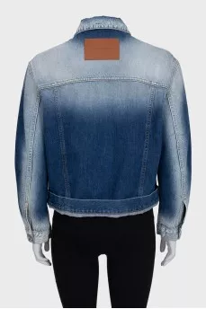 Blue denim button-up jacket