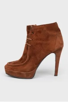 Brown Suede Ankle Boots
