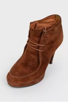 Brown Suede Ankle Boots