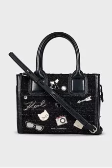 Black crossbody with decoration