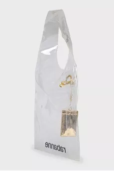 Transparent shopper with decor