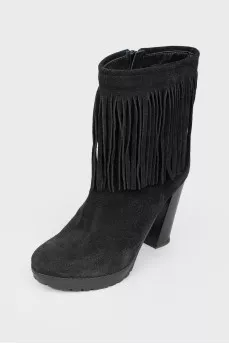 Fringed ankle boots