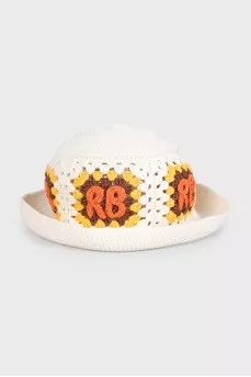Knitted Panama hat with logo