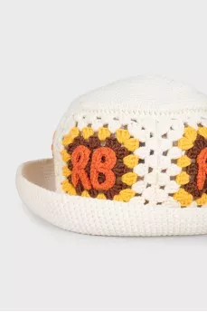 Knitted Panama hat with logo