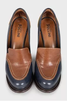 Leather high heels