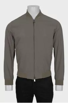 Men's green zip-up jacket