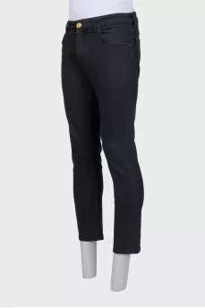 Men's jeans with embroidered logo on the pocket