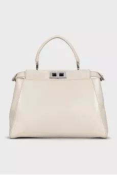 White Peekaboo Tote