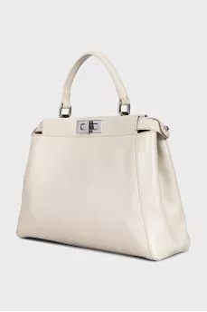 White Peekaboo Tote