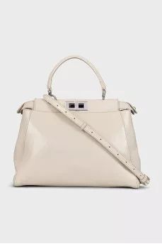 White Peekaboo Tote