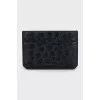 Crocodile leather cardholder