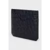 Crocodile leather cardholder
