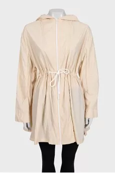 Pink fitted windbreaker
