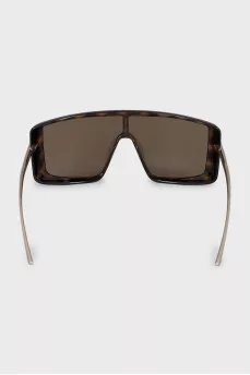 Brown sunglasses with gold temples