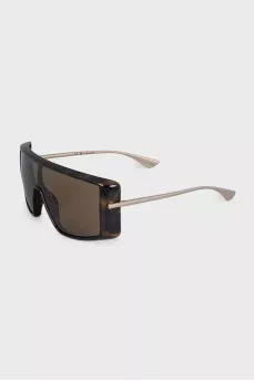 Brown sunglasses with gold temples