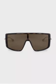 Brown sunglasses with gold temples