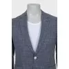 Men's straight-cut jacket with patch pockets