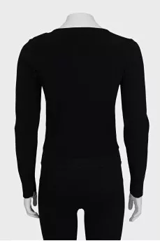 Cropped black cardigan