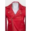 Red leather jacket