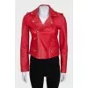 Red leather jacket