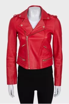 Red leather jacket
