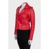 Red leather jacket