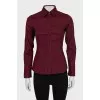 Burgundy fitted shirt