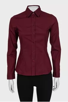 Burgundy fitted shirt
