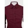 Burgundy fitted shirt